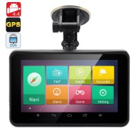 7 Inch Android 4.4 GPS with Dash Cam - Touchscreen , FM Transmitter, Wi-Fi
