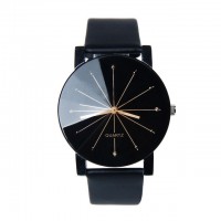 Luxury Brand Men's Watch Quartz Dial Clock Leather Wrist Watch Round Case Stainless Steel Business 